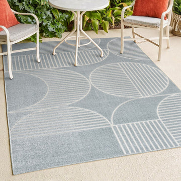 Nordby Geometric Arch Scandi Striped Area Rug